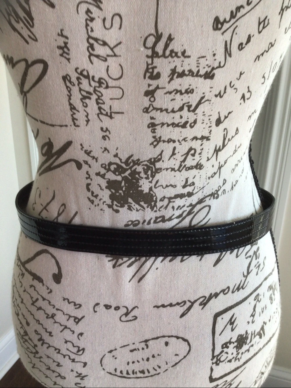 Bundle 2/$ 14 Women’s Black Patent Belt with Slim Buckle Sz M/L 34.75 inches